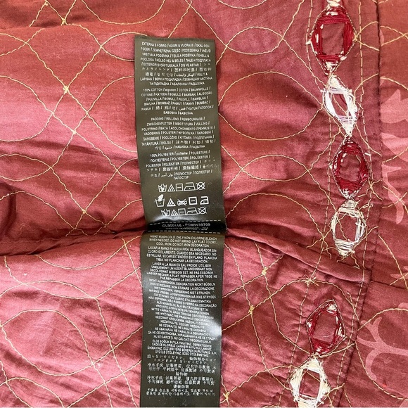 NWOT Boho Mirror Work & Bead Details Wine Blazer - Picture 16 of 16